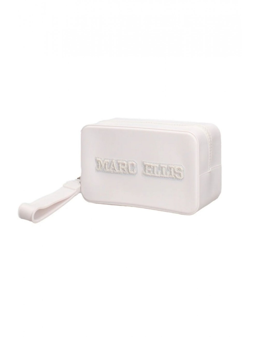 pochette marc ellis DONNA MILK E SILVER - FLAT SPONGE CLUTCH S vista laterale