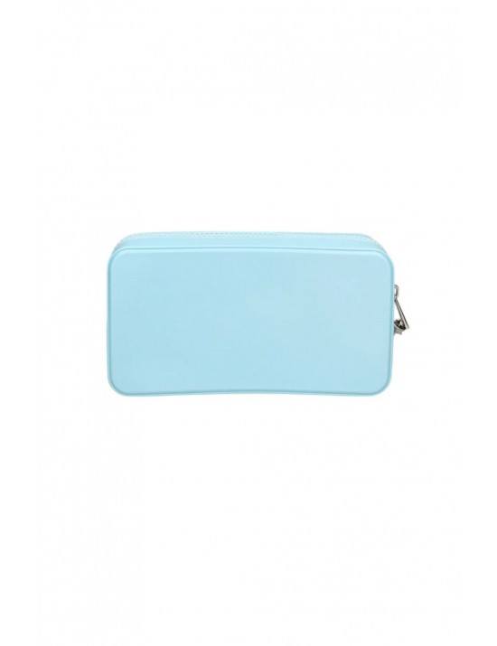 pochette marc ellis DONNA ANGEL BLUE E SILVER - FLAT SPONGE CLUTCH M vista frontale