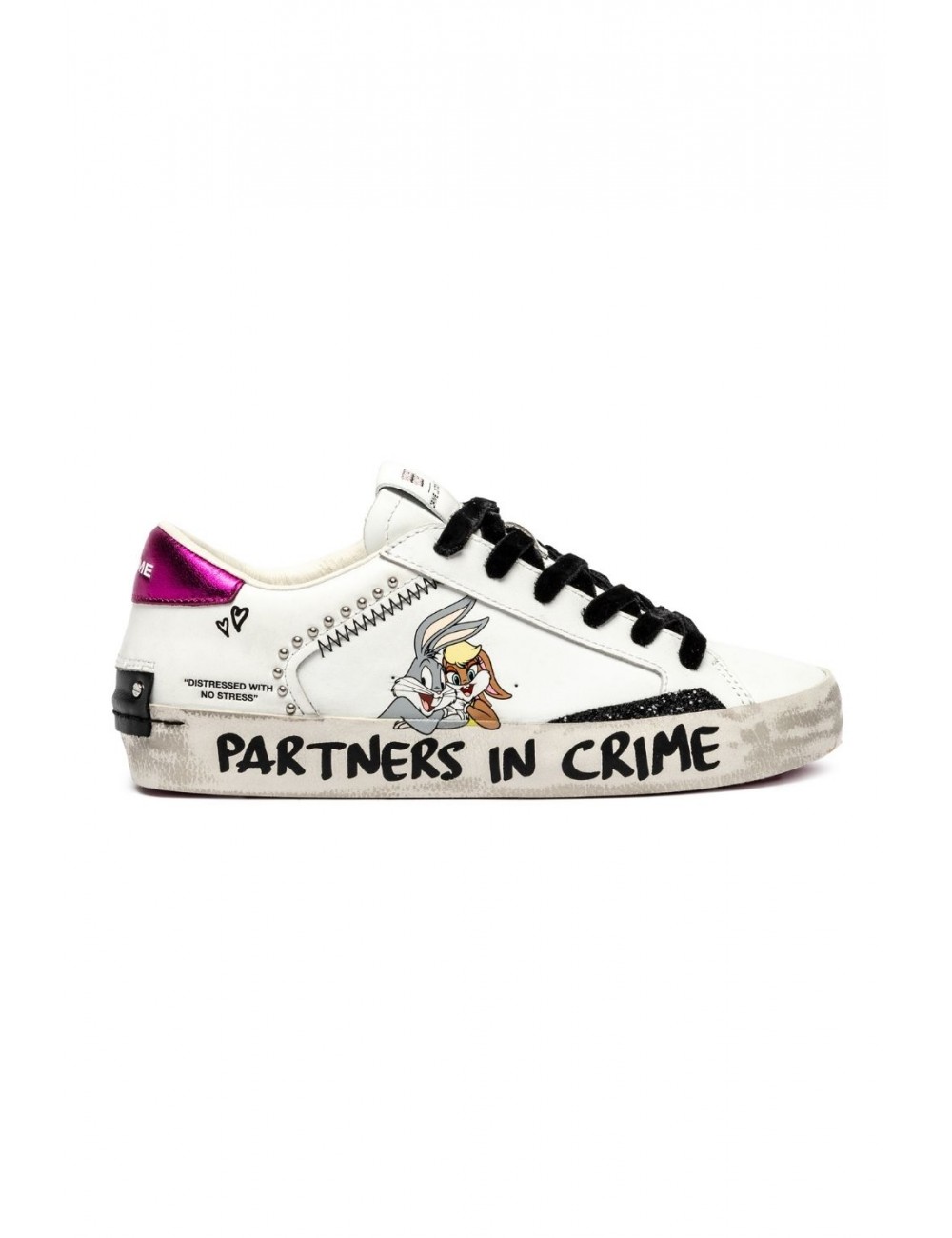 scarpe crime london DONNA BIANCHE - 88009AA8.10 vista laterale