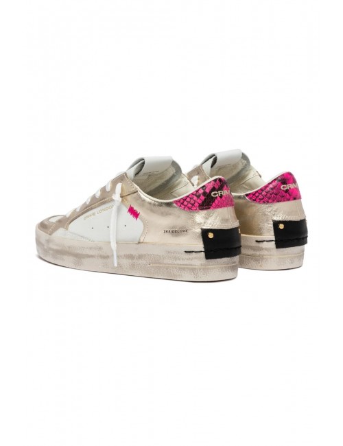 scarpe crime london DONNA BIANCHE E PLATINO - 29119EE8.26 vista posteriore