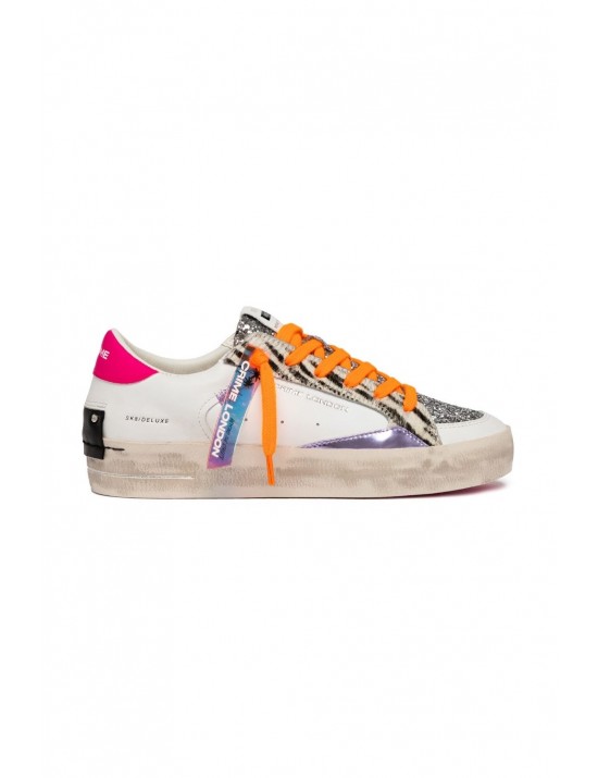scarpe crime london DONNA BIANCHE E ARGENTO - 29105PP8.68 vista laterale