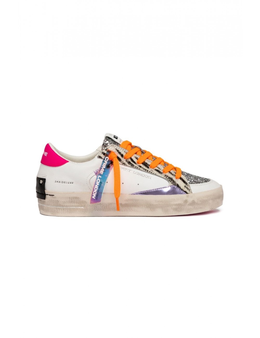 scarpe crime london DONNA BIANCHE E ARGENTO - 29105PP8.68 vista laterale