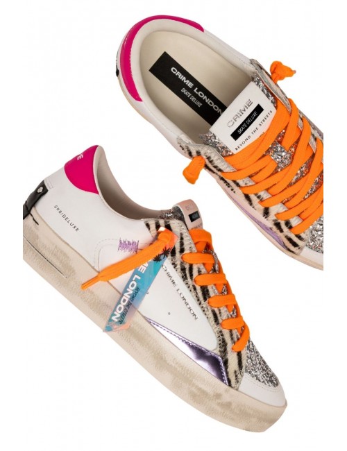 scarpe crime london DONNA BIANCHE E ARGENTO - 29105PP8.68 vista superiore