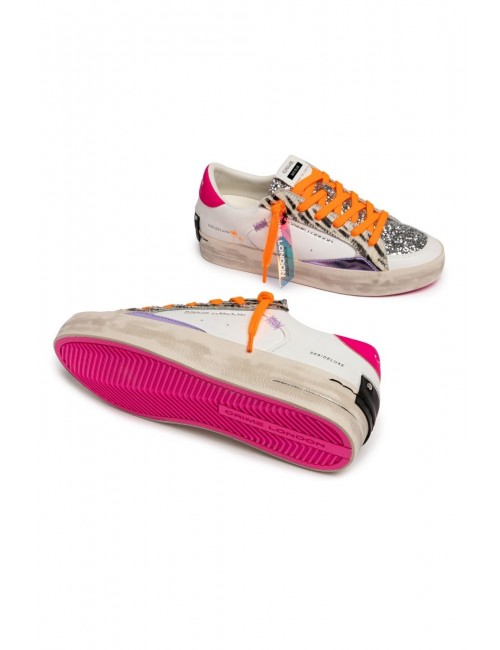 scarpe crime london DONNA BIANCHE E ARGENTO - 29105PP8.68 vista dettagli