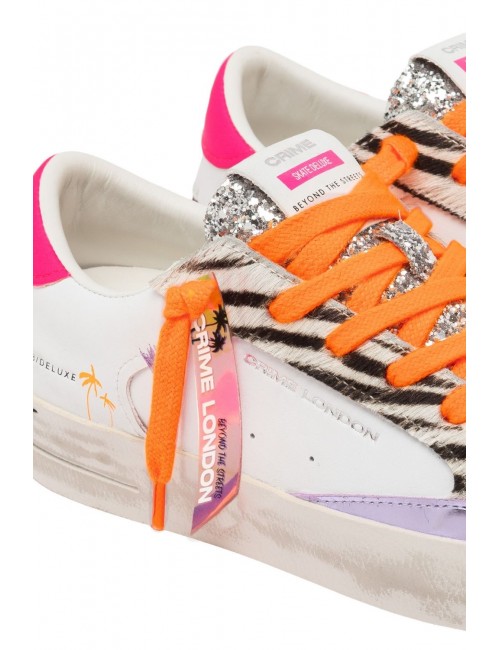 scarpe crime london DONNA BIANCHE E ARGENTO - 29105PP8.68 vista dettaglio