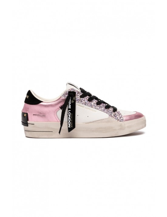 scarpe crime london DONNA BIANCHE E ROSA - 25118II8.73 vista laterale