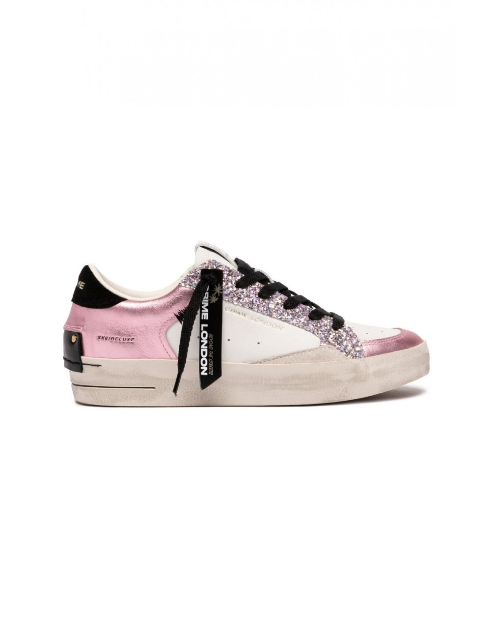 scarpe crime london DONNA BIANCHE E ROSA - 25118II8.73 vista laterale