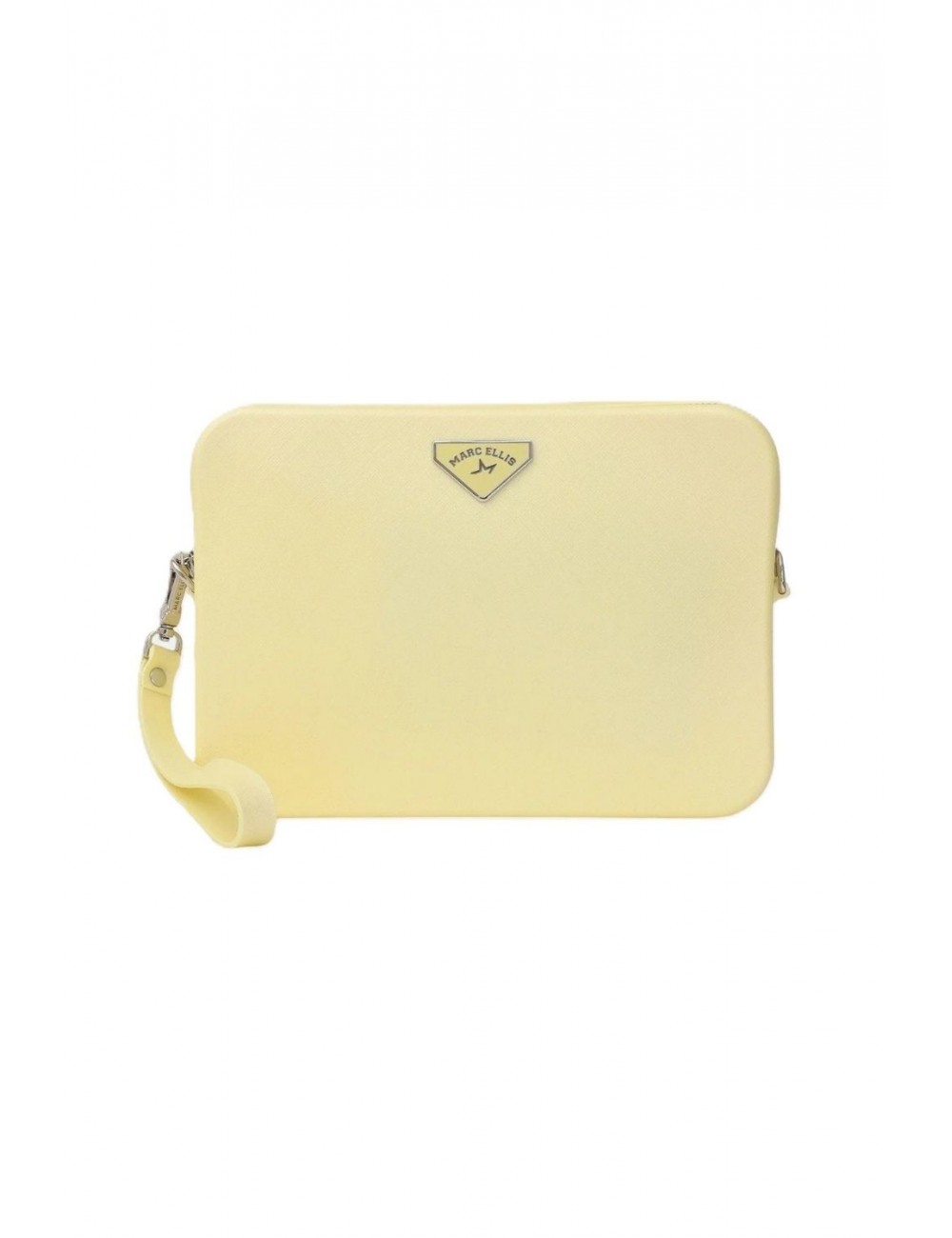 borsa marc ellis DONNA WAX YELLOW E SILVER - FLAT FLOWE 26 vista frontale