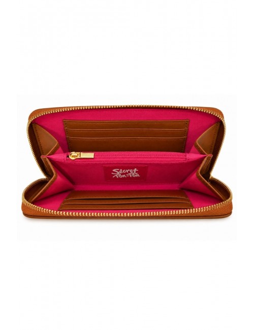 portafoglio secret pon pon DONNA CUOIO LIGHT TAN - MARLENE WALLET vista interna