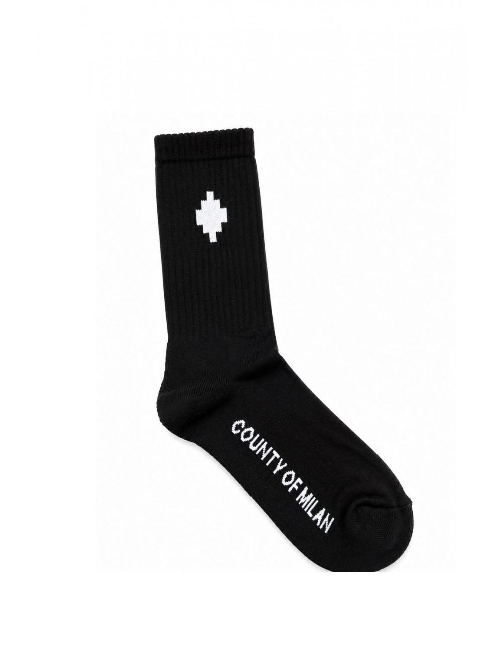 calzini marcelo burlon county of milan UNISEX NERI E BIANCHI 110/91 - COMAS260494 vista frontale 3