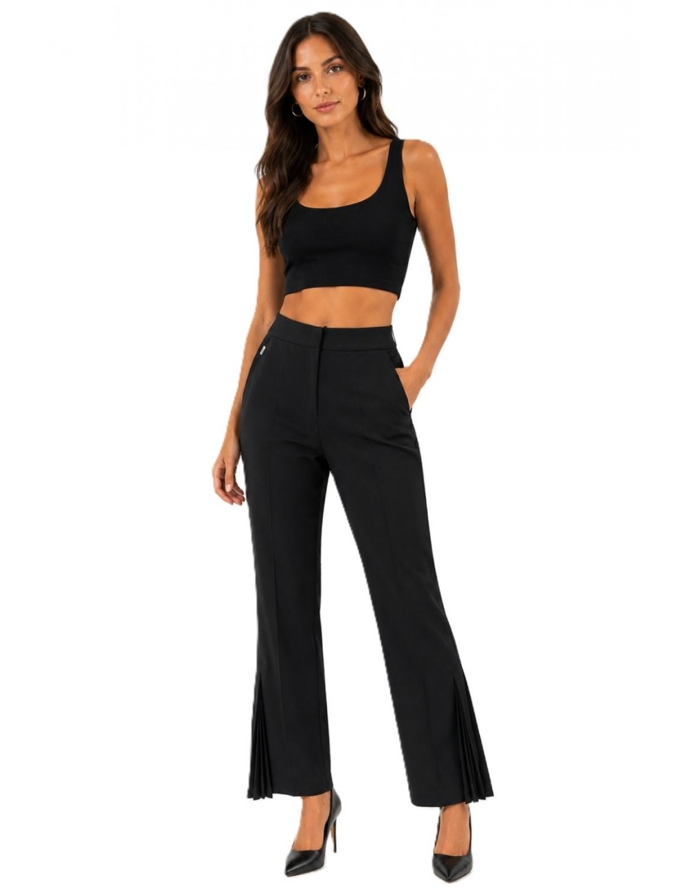 pantalone jijil DONNA NERO 0002 - JPI25PA086 vista frontale