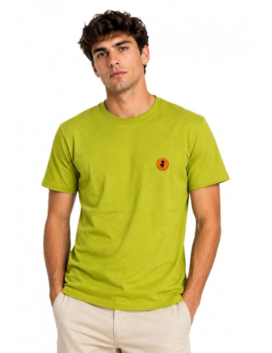 t-shirt save the duck UOMO VERDE LIME 50080 - DT2798M - BESY22 CAM vista frontale
