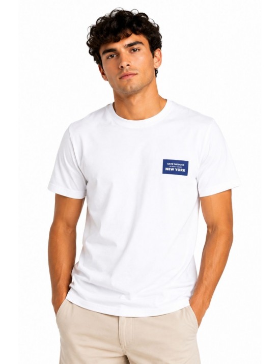t-shirt save the duck UOMO BIANCA 00000 - DT2804M - BESY22 FORD vista frontale