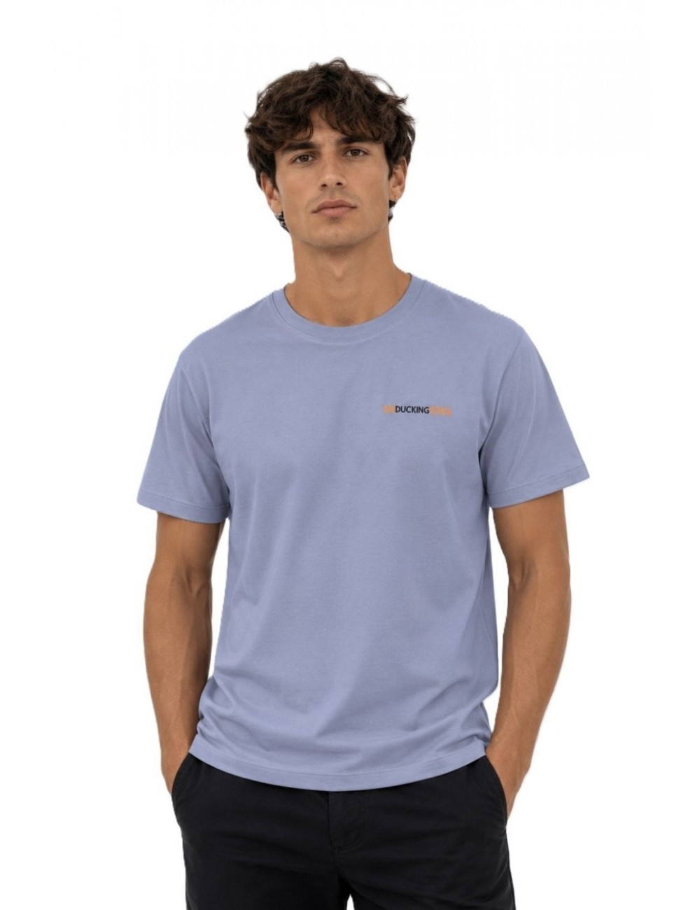 t-shirt save the duck UOMO AZZURRA 90072 - DT2795M - BESY22 ABRAM vista frontale
