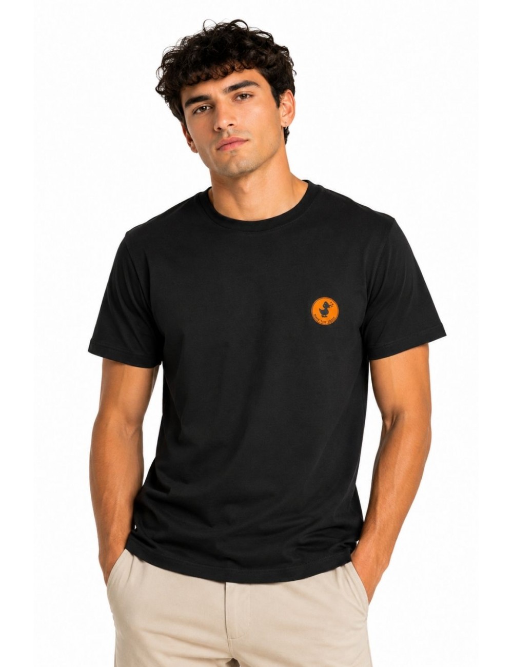 t-shirt save the duck UOMO NERA 10000 - DT2798M - BESY22 CAM vista frontale