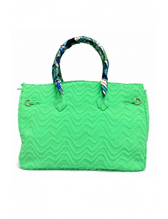borsa secret pon pon DONNA ACID GREEN - GRACE SPONGE L vista frontale