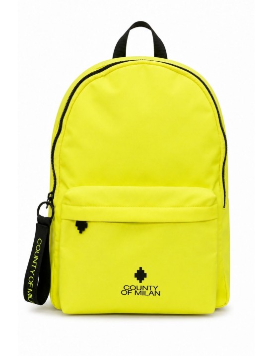 zaino marcelo burlon county of milan UNISEX GIALLO FLUO E NERO - COMAS260302 vista frontale