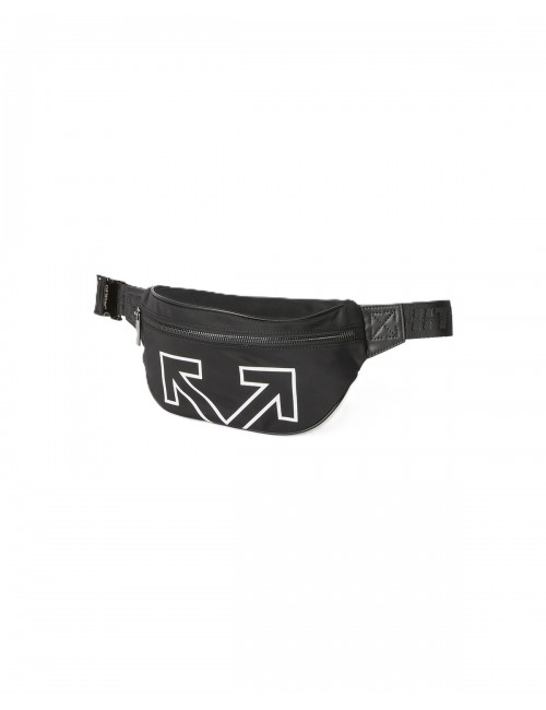 marsupio off-white UOMO BLACK-WHITE - OMNT001C99FAB0011001 vista laterale