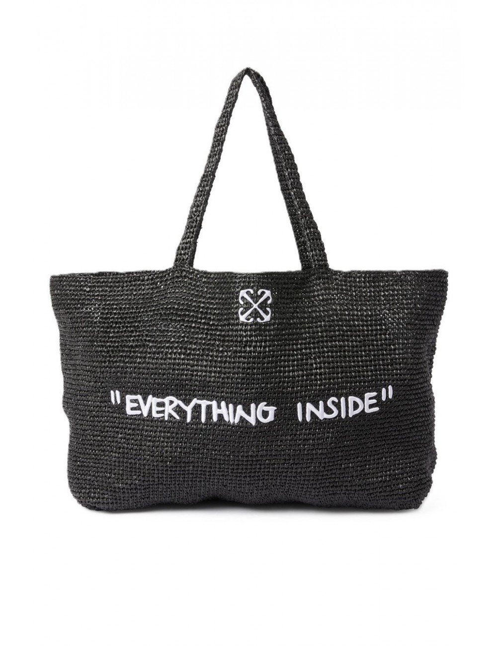 borsa off-white DONNA BLACK-WHITE - OWNA23CC99FAB0011001 vista frontale