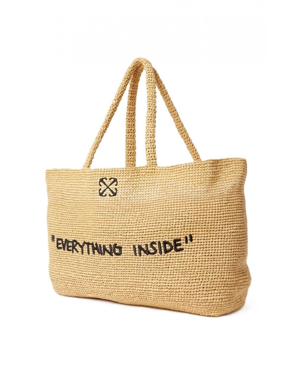 borsa off-white DONNA SAND-BLACK - OWNA23CC99FAB0011710 vista laterale