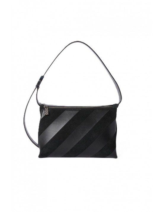 borsa off-white DONNA BLACK-BLACK - OWNN18NS26LEA0011010 vista frontale