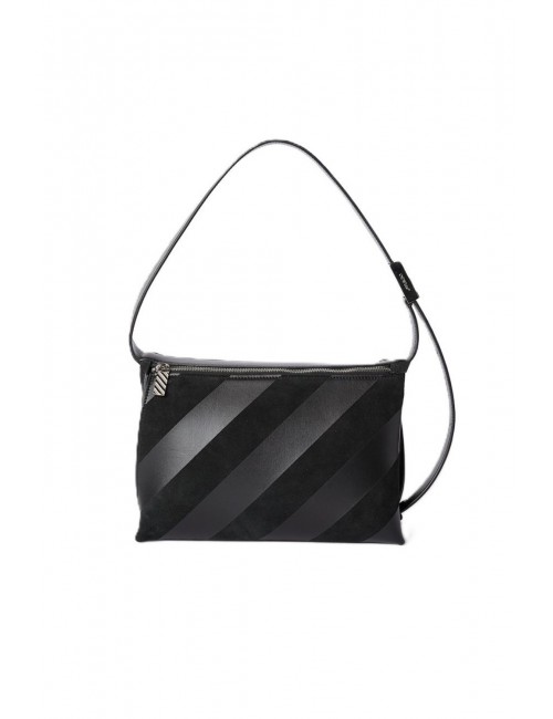 borsa off-white DONNA BLACK-BLACK - OWNN18NS26LEA0011010 vista frontale 2