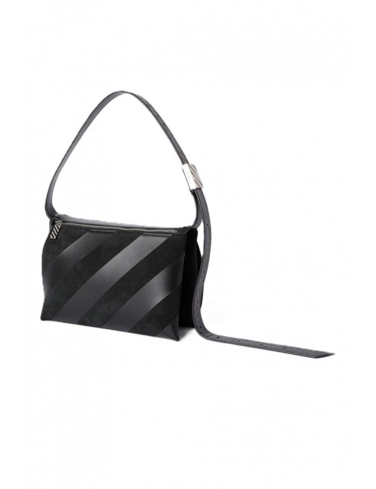 borsa off-white DONNA BLACK-BLACK - OWNN18NS26LEA0011010 vista frontale