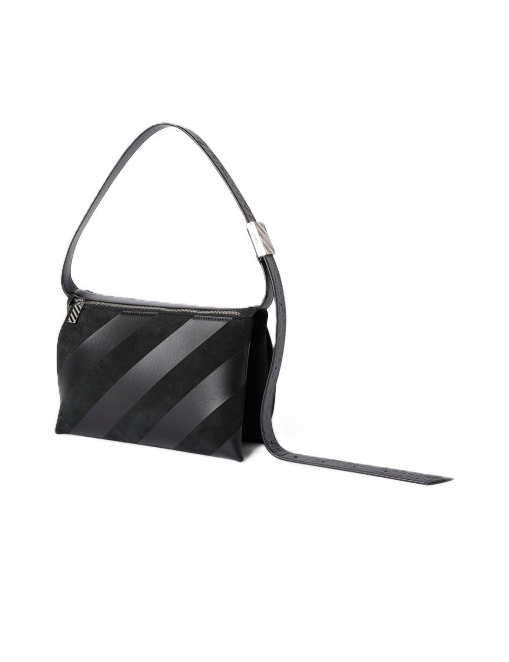 borsa off-white DONNA BLACK-BLACK - OWNN18NS26LEA0011010 vista laterale