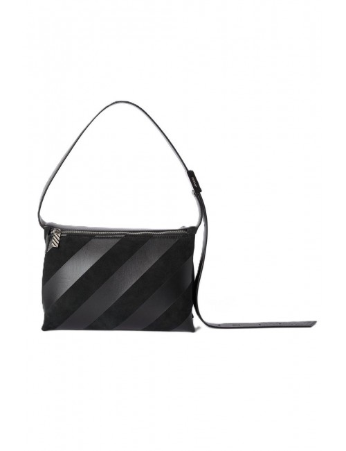 borsa off-white DONNA BLACK-BLACK - OWNN18NS26LEA0011010 vista frontale 3