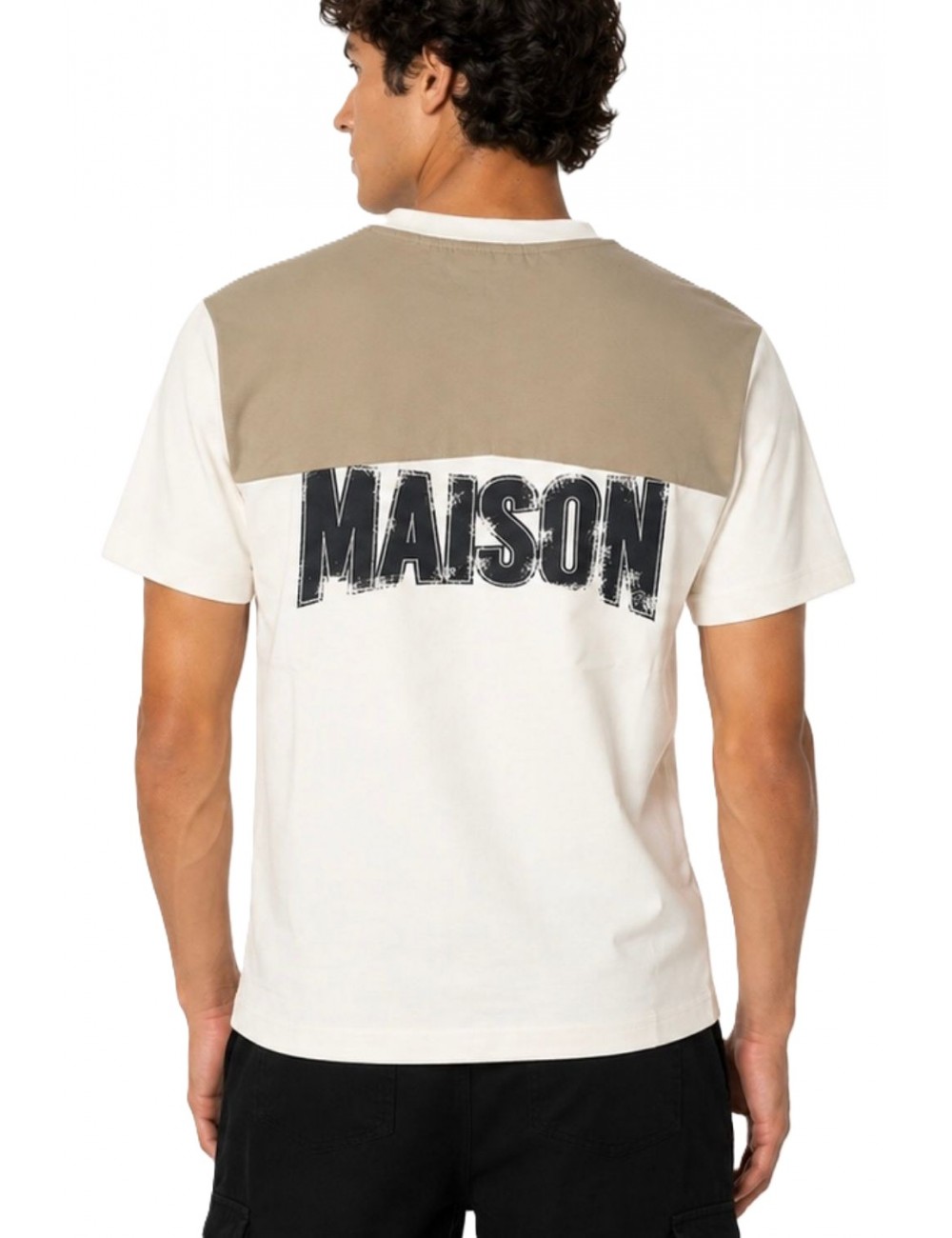 t-shirt maison 9 paris UOMO PANNA - M9M2921 vista posteriore
