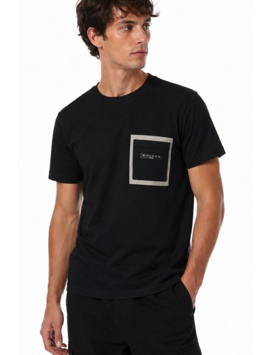 t-shirt maison 9 paris UOMO NERA - M9M2919 vista frontale